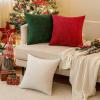 MIULEE Pack of 2 Orange Decorative Pillow Covers 16×16 Inch Soft Chenille Couch Throw Pillows Farmhouse Cushion Covers for Home Decor Sofa Bedroom Living Room(Red)