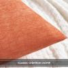 MIULEE Pack of 2 Orange Decorative Pillow Covers 16×16 Inch Soft Chenille Couch Throw Pillows Farmhouse Cushion Covers for Home Decor Sofa Bedroom Living Room(Coral Red)