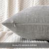 MIULEE Pack of 2 Orange Decorative Pillow Covers 16×16 Inch Soft Chenille Couch Throw Pillows Farmhouse Cushion Covers for Home Decor Sofa Bedroom Living Room(Light Grey)