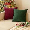 MIULEE Pack of 2 Orange Decorative Pillow Covers 16×16 Inch Soft Chenille Couch Throw Pillows Farmhouse Cushion Covers for Home Decor Sofa Bedroom Living Room(Burgundy)