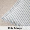 MIULEE Pack of 2 Rust Pillow Covers 26×26 Inch Striped Farmhouse Couch Throw Pillow Covers with Fringe Chic Linen Decorative Cushion Eruo Sham for Sofa Living Room Bed Outdoor Home Decor(Light Blue)