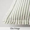 MIULEE Pack of 2 Rust Pillow Covers 26×26 Inch Striped Farmhouse Couch Throw Pillow Covers with Fringe Chic Linen Decorative Cushion Eruo Sham for Sofa Living Room Bed Outdoor Home Decor(Olive Green)