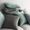 MIULEE Pack of 2 Velvet Soft Solid Decorative Square Throw Pillow Covers Christmas Cushion Case for Couch Sofa Bedroom Car 18×18 Inch 45×45 cm Green(Aqua Haze)
