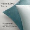 MIULEE Pack of 2 Velvet Soft Solid Decorative Square Throw Pillow Covers Christmas Cushion Case for Couch Sofa Bedroom Car 18×18 Inch 45×45 cm Green(Baby Blue)