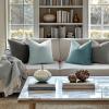 MIULEE Pack of 2 Velvet Soft Solid Decorative Square Throw Pillow Covers Christmas Cushion Case for Couch Sofa Bedroom Car 18×18 Inch 45×45 cm Green(Baby Blue)