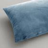 MIULEE Pack of 2 Velvet Soft Solid Decorative Square Throw Pillow Covers Christmas Cushion Case for Couch Sofa Bedroom Car 18×18 Inch 45×45 cm Green(Blue Gray)