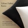 MIULEE Pack of 2 Velvet Soft Solid Decorative Square Throw Pillow Covers Christmas Cushion Case for Couch Sofa Bedroom Car 18×18 Inch 45×45 cm Green(Black)