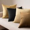 MIULEE Pack of 2 Velvet Soft Solid Decorative Square Throw Pillow Covers Christmas Cushion Case for Couch Sofa Bedroom Car 18×18 Inch 45×45 cm Green(Black)