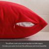 MIULEE Pack of 2 Velvet Soft Solid Decorative Square Throw Pillow Covers Christmas Cushion Case for Couch Sofa Bedroom Car 18×18 Inch 45×45 cm Green(Bright Red)