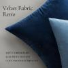 MIULEE Pack of 2 Velvet Soft Solid Decorative Square Throw Pillow Covers Christmas Cushion Case for Couch Sofa Bedroom Car 18×18 Inch 45×45 cm Green(Dark Blue)