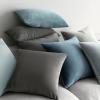 MIULEE Pack of 2 Velvet Soft Solid Decorative Square Throw Pillow Covers Christmas Cushion Case for Couch Sofa Bedroom Car 18×18 Inch 45×45 cm Green(Dark Grey)