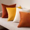 MIULEE Pack of 2 Velvet Soft Solid Decorative Square Throw Pillow Covers Christmas Cushion Case for Couch Sofa Bedroom Car 18×18 Inch 45×45 cm Green(Gold)