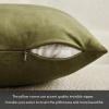MIULEE Pack of 2 Velvet Soft Solid Decorative Square Throw Pillow Covers Christmas Cushion Case for Couch Sofa Bedroom Car 18×18 Inch 45×45 cm Green(Olive Green)
