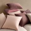 MIULEE Pack of 2 Velvet Soft Solid Decorative Square Throw Pillow Covers Christmas Cushion Case for Couch Sofa Bedroom Car 18×18 Inch 45×45 cm Green(Pink)