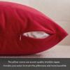 MIULEE Pack of 2 Velvet Soft Solid Decorative Square Throw Pillow Covers Christmas Cushion Case for Couch Sofa Bedroom Car 18×18 Inch 45×45 cm Green(Red)