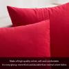 MIULEE Pack of 2 Velvet Soft Solid Decorative Square Throw Pillow Covers Christmas Cushion Case for Couch Sofa Bedroom Car 18×18 Inch 45×45 cm Green(Red)