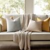 MIULEE Pack of 2 Velvet Soft Solid Decorative Square Throw Pillow Covers Christmas Cushion Case for Couch Sofa Bedroom Car 18×18 Inch 45×45 cm Green(Silver Gray)
