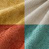 MIULEE Pack of 4 Couch Throw Pillow Covers 20×20 Inch Neutral Soft Decorative Chenille Pillow Covers Farmhouse Boho Cushion Covers for Mid Century Modern Home Decor Sofa Bedroom Living Room(Orange Teal)