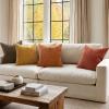 MIULEE Pack of 4 Couch Throw Pillow Covers 20×20 Inch Neutral Soft Decorative Chenille Pillow Covers Farmhouse Boho Cushion Covers for Mid Century Modern Home Decor Sofa Bedroom Living Room(Orange/Yellow)