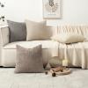 MIULEE Pack of 4 Couch Throw Pillow Covers 20×20 Inch Neutral Soft Decorative Chenille Pillow Covers Farmhouse Boho Cushion Covers for Mid Century Modern Home Decor Sofa Bedroom Living Room(Neutral Beige/Brown)