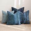 MIULEE Pack of 4 Couch Throw Pillow Covers 20×20 Inch Neutral Soft Decorative Chenille Pillow Covers Farmhouse Boho Cushion Covers for Mid Century Modern Home Decor Sofa Bedroom Living Room(Neutral Blue)