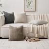 MIULEE Pack of 4 Couch Throw Pillow Covers 20×20 Inch Neutral Soft Decorative Chenille Pillow Covers Farmhouse Boho Cushion Covers for Mid Century Modern Home Decor Sofa Bedroom Living Room(Neutral)