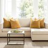 MIULEE Pack of 4 Couch Throw Pillow Covers 20×20 Inch Neutral Soft Decorative Chenille Pillow Covers Farmhouse Boho Cushion Covers for Mid Century Modern Home Decor Sofa Bedroom Living Room(Gold)
