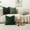 MIULEE Pack of 4 Couch Throw Pillow Covers 20×20 Inch Neutral Soft Decorative Chenille Pillow Covers Farmhouse Boho Cushion Covers for Mid Century Modern Home Decor Sofa Bedroom Living Room(Green)