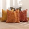 MIULEE Pack of 4 Couch Throw Pillow Covers 20×20 Inch Neutral Soft Decorative Chenille Pillow Covers Farmhouse Boho Cushion Covers for Mid Century Modern Home Decor Sofa Bedroom Living Room(Orange/Yellow)