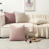 MIULEE Pack of 4 Couch Throw Pillow Covers 20×20 Inch Neutral Soft Decorative Chenille Pillow Covers Farmhouse Boho Cushion Covers for Mid Century Modern Home Decor Sofa Bedroom Living Room(Neutral Pink)