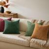 MIULEE Pack of 4 Couch Throw Pillow Covers 20×20 Inch Neutral Soft Decorative Chenille Pillow Covers Farmhouse Boho Cushion Covers for Mid Century Modern Home Decor Sofa Bedroom Living Room(Christmas Dark Green)