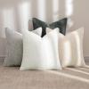 MIULEE Pack of 4 Couch Throw Pillow Covers 20×20 Inch Neutral Soft Decorative Chenille Pillow Covers Farmhouse Boho Cushion Covers for Mid Century Modern Home Decor Sofa Bedroom Living Room(Gray)