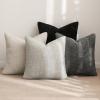 MIULEE Pack of 4 Couch Throw Pillow Covers 20×20 Inch Neutral Soft Decorative Chenille Pillow Covers Farmhouse Boho Cushion Covers for Mid Century Modern Home Decor Sofa Bedroom Living Room(Neutral Cream/Grey)