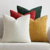 MIULEE Pack of 4 Couch Throw Pillow Covers 20×20 Inch Neutral Soft Decorative Chenille Pillow Covers Farmhouse Boho Cushion Covers for Mid Century Modern Home Decor Sofa Bedroom Living Room(Christmas Red/Green)