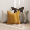 MIULEE Pack of 4 Couch Throw Pillow Covers 20×20 Inch Neutral Soft Decorative Chenille Pillow Covers Farmhouse Boho Cushion Covers for Mid Century Modern Home Decor Sofa Bedroom Living Room(Neutral Gold/Brown)
