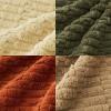 MIULEE Pack of 4 Fall Boho Farmhouse Orange Yellow Corduroy Decorative Throw Pillow Covers 18×18 Inch Soft Striped Pillow Covers Modern Rustic Home Decor for Sofa Living Room Couch Bed(Brown Green)