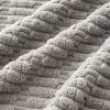 MIULEE Pack of 4 Fall Boho Farmhouse Orange Yellow Corduroy Decorative Throw Pillow Covers 18×18 Inch Soft Striped Pillow Covers Modern Rustic Home Decor for Sofa Living Room Couch Bed(Light Grey)