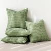 MIULEE Pack of 4 Fall Boho Farmhouse Orange Yellow Corduroy Decorative Throw Pillow Covers 18×18 Inch Soft Striped Pillow Covers Modern Rustic Home Decor for Sofa Living Room Couch Bed(Sage Green)