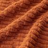 MIULEE Pack of 4 Fall Boho Farmhouse Orange Yellow Corduroy Decorative Throw Pillow Covers 18×18 Inch Soft Striped Pillow Covers Modern Rustic Home Decor for Sofa Living Room Couch Bed(Rust)
