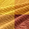 MIULEE Pack of 4 Fall Boho Farmhouse Orange Yellow Corduroy Decorative Throw Pillow Covers 18×18 Inch Soft Striped Pillow Covers Modern Rustic Home Decor for Sofa Living Room Couch Bed(Orange-yellow)