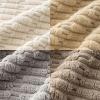 MIULEE Pack of 4 Fall Boho Farmhouse Orange Yellow Corduroy Decorative Throw Pillow Covers 18×18 Inch Soft Striped Pillow Covers Modern Rustic Home Decor for Sofa Living Room Couch Bed(Neutral)