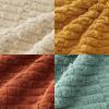 MIULEE Pack of 4 Fall Boho Farmhouse Orange Yellow Corduroy Decorative Throw Pillow Covers 18×18 Inch Soft Striped Pillow Covers Modern Rustic Home Decor for Sofa Living Room Couch Bed(Orange Teal)