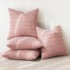 MIULEE Pack of 4 Fall Boho Farmhouse Orange Yellow Corduroy Decorative Throw Pillow Covers 18×18 Inch Soft Striped Pillow Covers Modern Rustic Home Decor for Sofa Living Room Couch Bed(Blush Pink)