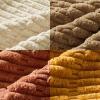 MIULEE Pack of 4 Fall Boho Farmhouse Orange Yellow Corduroy Decorative Throw Pillow Covers 18×18 Inch Soft Striped Pillow Covers Modern Rustic Home Decor for Sofa Living Room Couch Bed(Camel)
