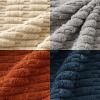 MIULEE Pack of 4 Fall Boho Farmhouse Orange Yellow Corduroy Decorative Throw Pillow Covers 18×18 Inch Soft Striped Pillow Covers Modern Rustic Home Decor for Sofa Living Room Couch Bed(Blue and Orange)