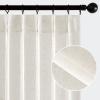 MIULEE Pinch Pleated Terracotta Linen Curtains 84 Inches Long 2 Panels for Bedroom Living Room, Burnt Orange Linen Textured Window Drapes Back Tab Hook Semi Sheer Light Filtering Rust Boho Fall Decor(Natural)