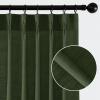 MIULEE Pinch Pleated Terracotta Linen Curtains 84 Inches Long 2 Panels for Bedroom Living Room, Burnt Orange Linen Textured Window Drapes Back Tab Hook Semi Sheer Light Filtering Rust Boho Fall Decor(Olive Green)
