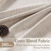 MIULEE Pinch Pleated Thick Linen Curtains 90 Inch 4 Panels Set Back Tab Memory Trained Pinch Pleat Semi Sheer Light Filtering Privacy Curtain Let Light in Window Drapes for Living Room Bedroom Natural(Natural)