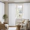 MIULEE Pinch Pleated Thick Linen Curtains 90 Inch 4 Panels Set Back Tab Memory Trained Pinch Pleat Semi Sheer Light Filtering Privacy Curtain Let Light in Window Drapes for Living Room Bedroom Natural(White)