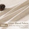 MIULEE Pinch Pleated Thick Linen Curtains 90 Inch 4 Panels Set Back Tab Memory Trained Pinch Pleat Semi Sheer Light Filtering Privacy Curtain Let Light in Window Drapes for Living Room Bedroom Natural(Linen)